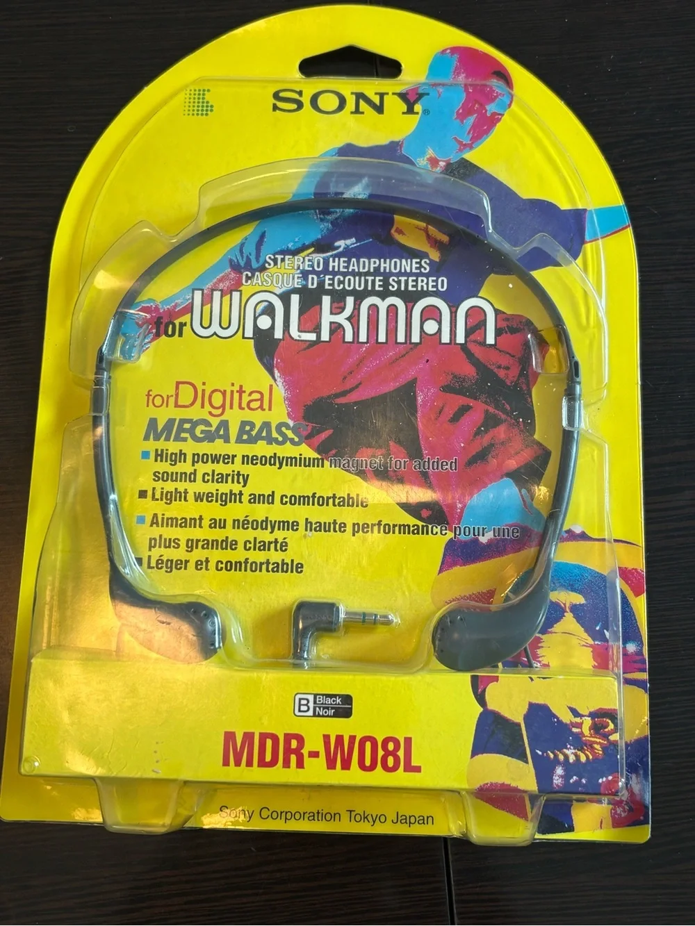 Vtg Sony MDR-WO8L Stereo Headphones for Walkman Mega Bass NOS 1995 NEW SEALED